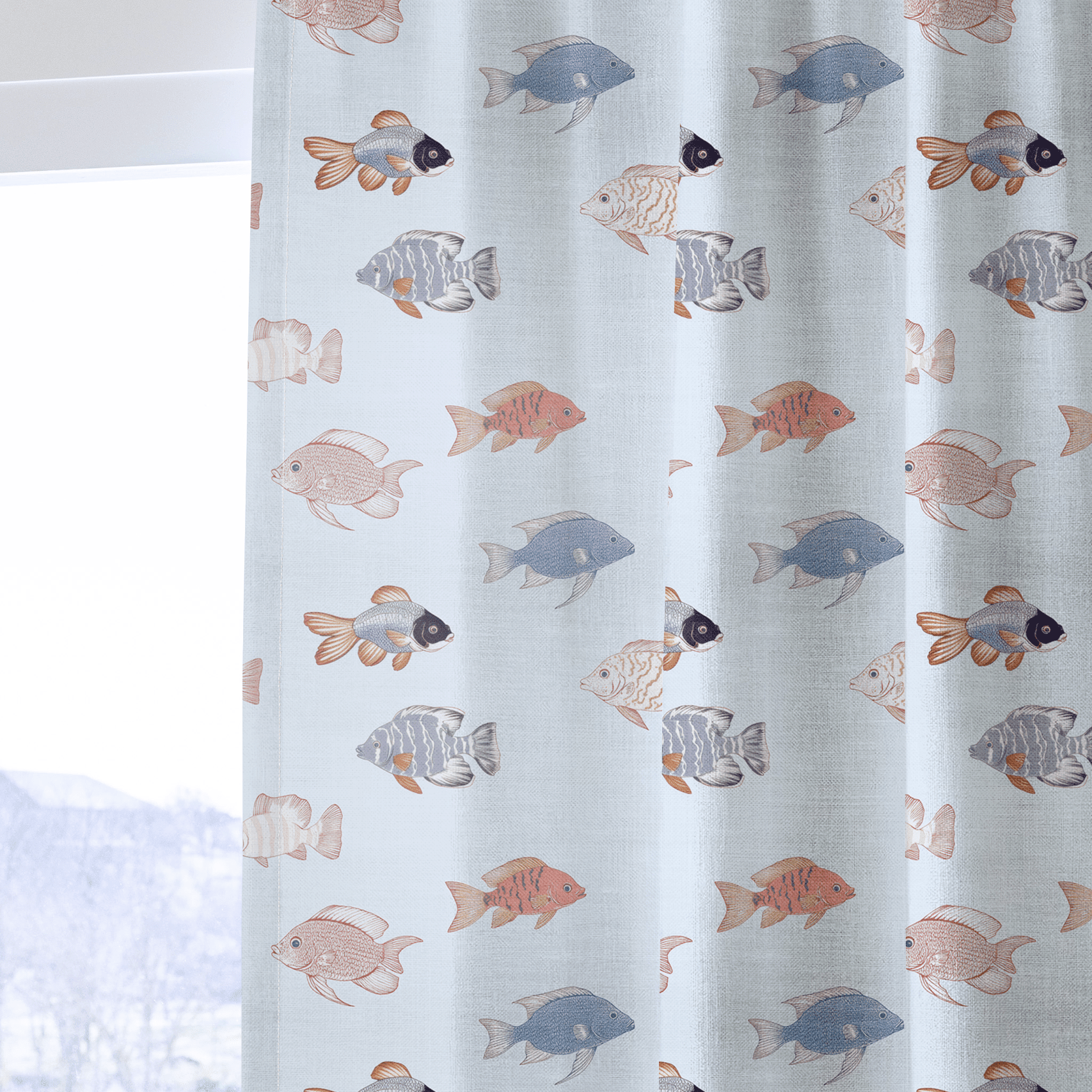 Fancy Fins - Drapery - Benton Lane Home - Lemon Park