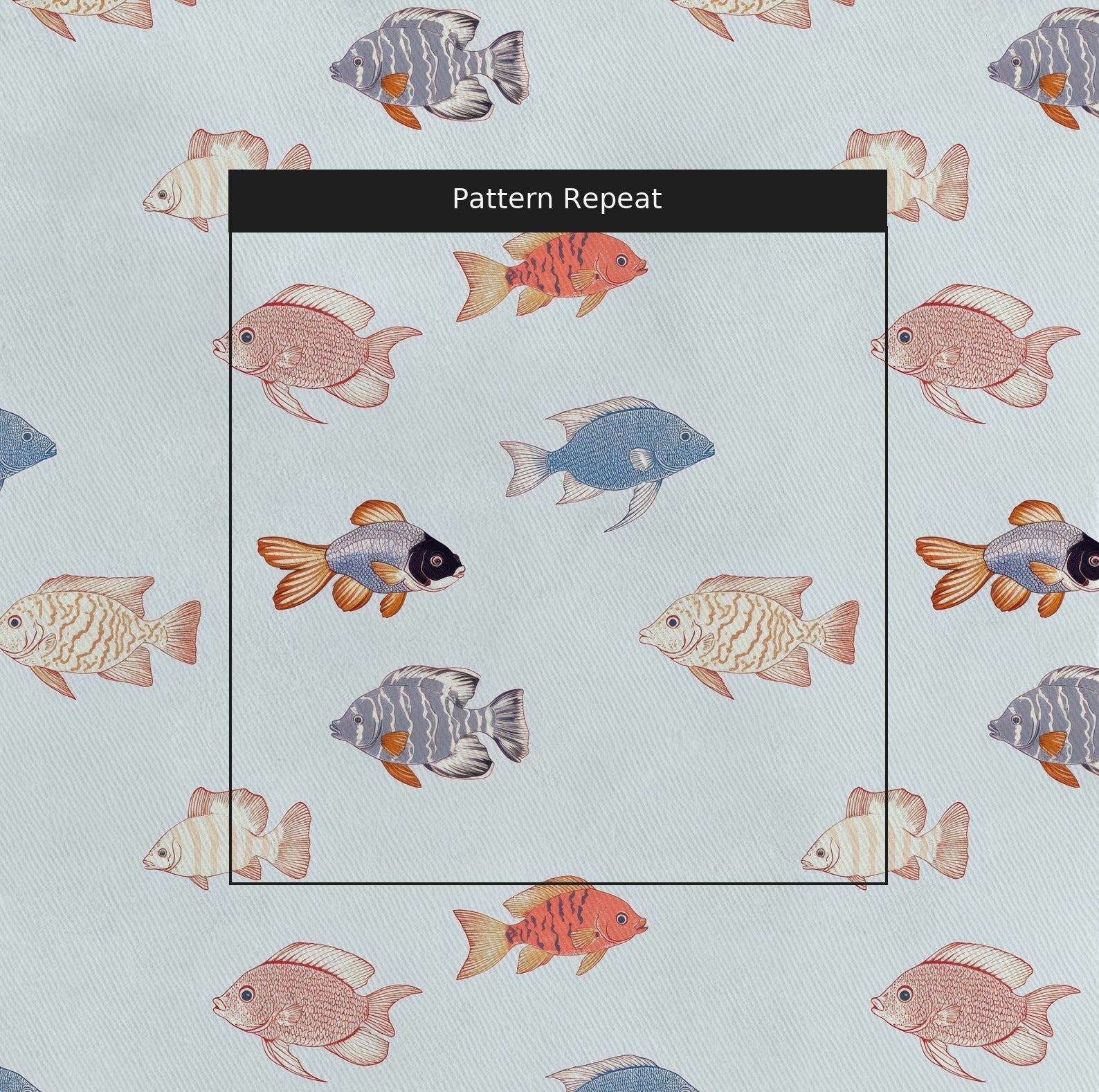 Fancy Fins - Fabric - Lemon Park