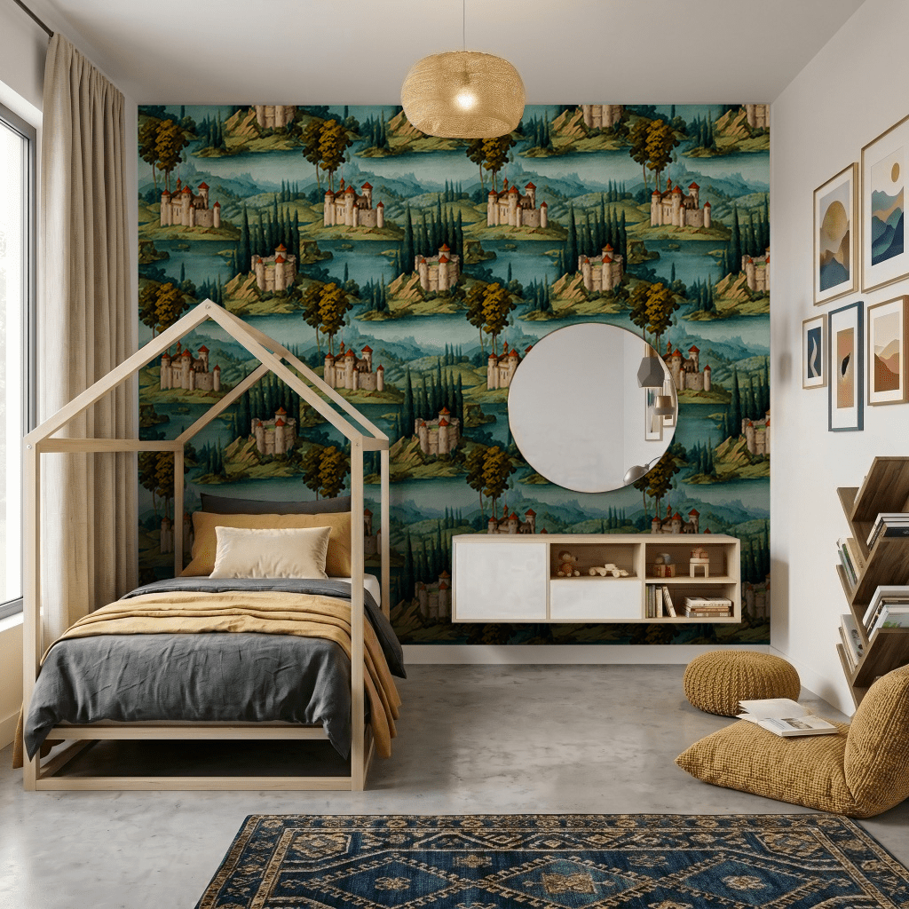 Faraway Castle Wallpaper - Benton Lane Home - Benton Lane