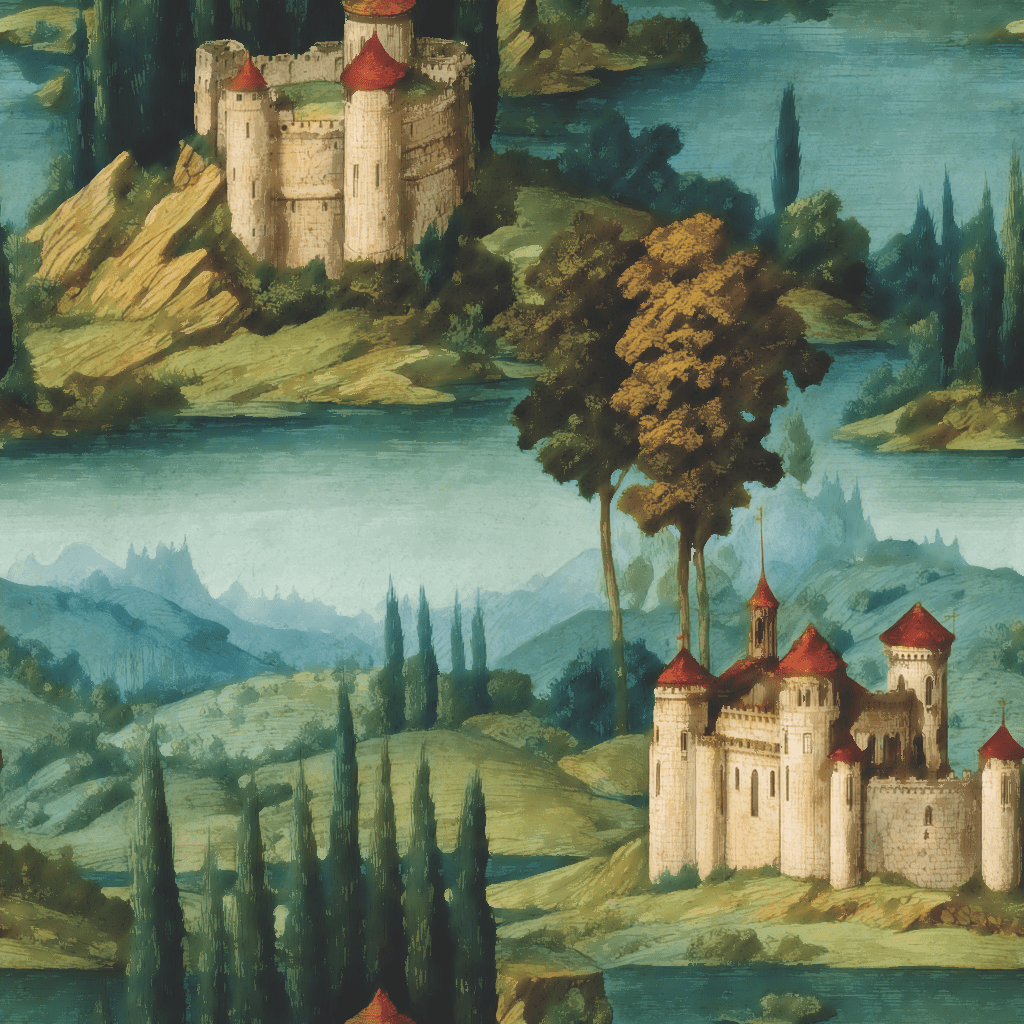 Faraway Castle Wallpaper - Benton Lane Home - Benton Lane