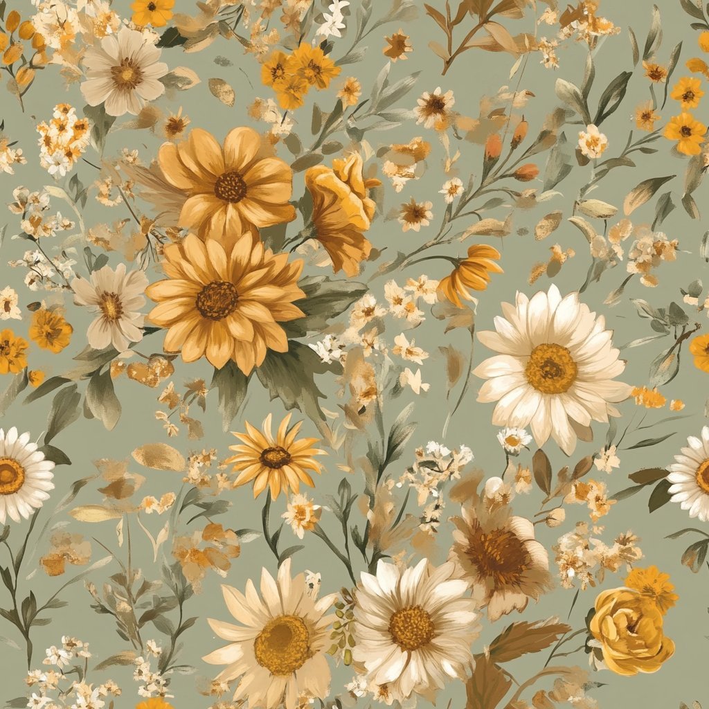 Farmhouse Blooms Wallpaper - Benton Lane Home - Painted Paper