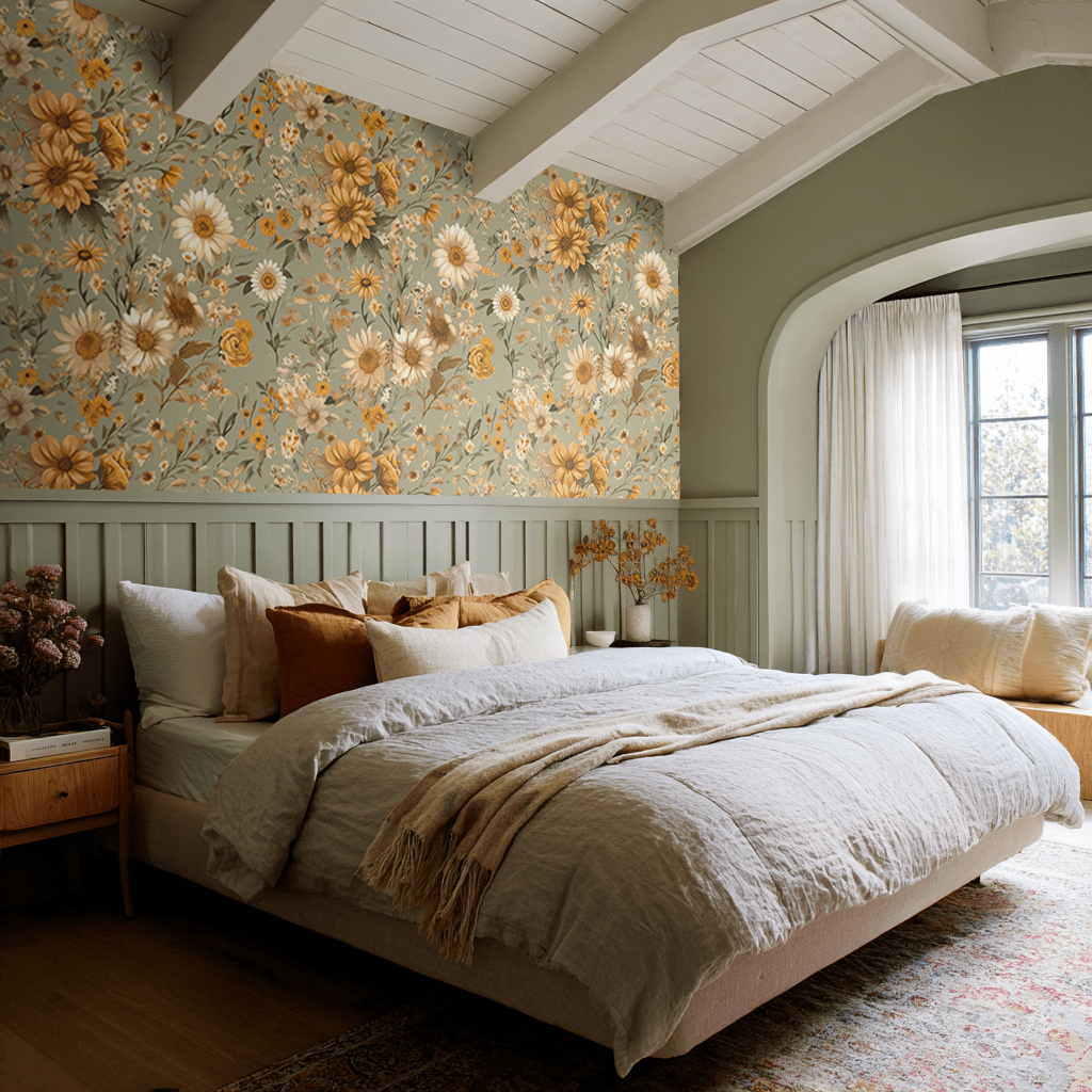 Farmhouse Blooms Wallpaper - Benton Lane Home - Painted Paper