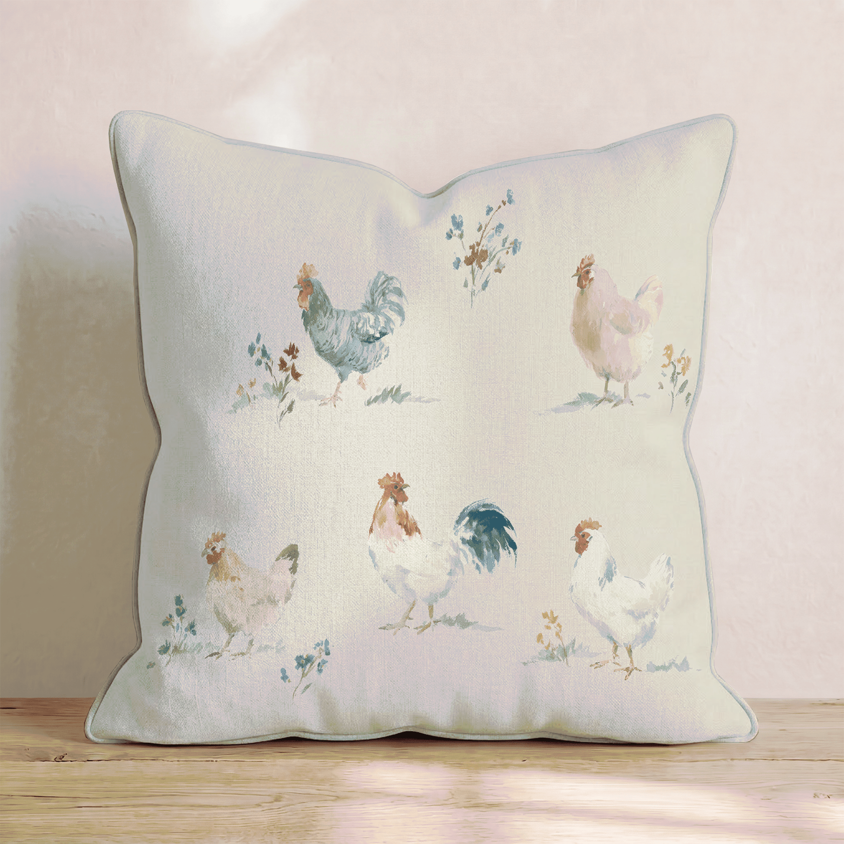 Farmhouse Chickens Throw Pillow - Benton Lane Home - Hillcroft Home