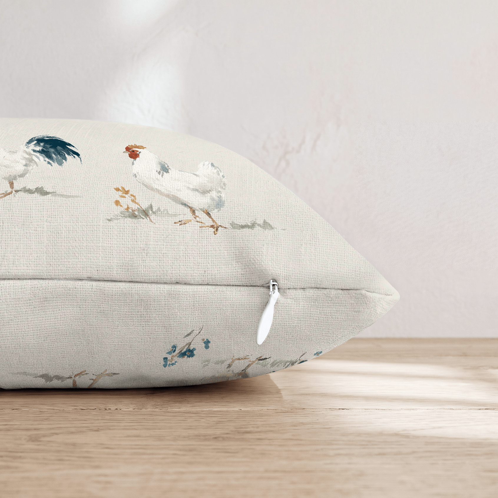 Farmhouse Chickens Throw Pillow - Hillcroft Home
