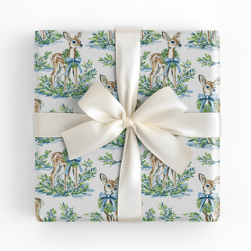 Fawn Blue - Wrapping Paper - Benton Lane Home - Lemon Park