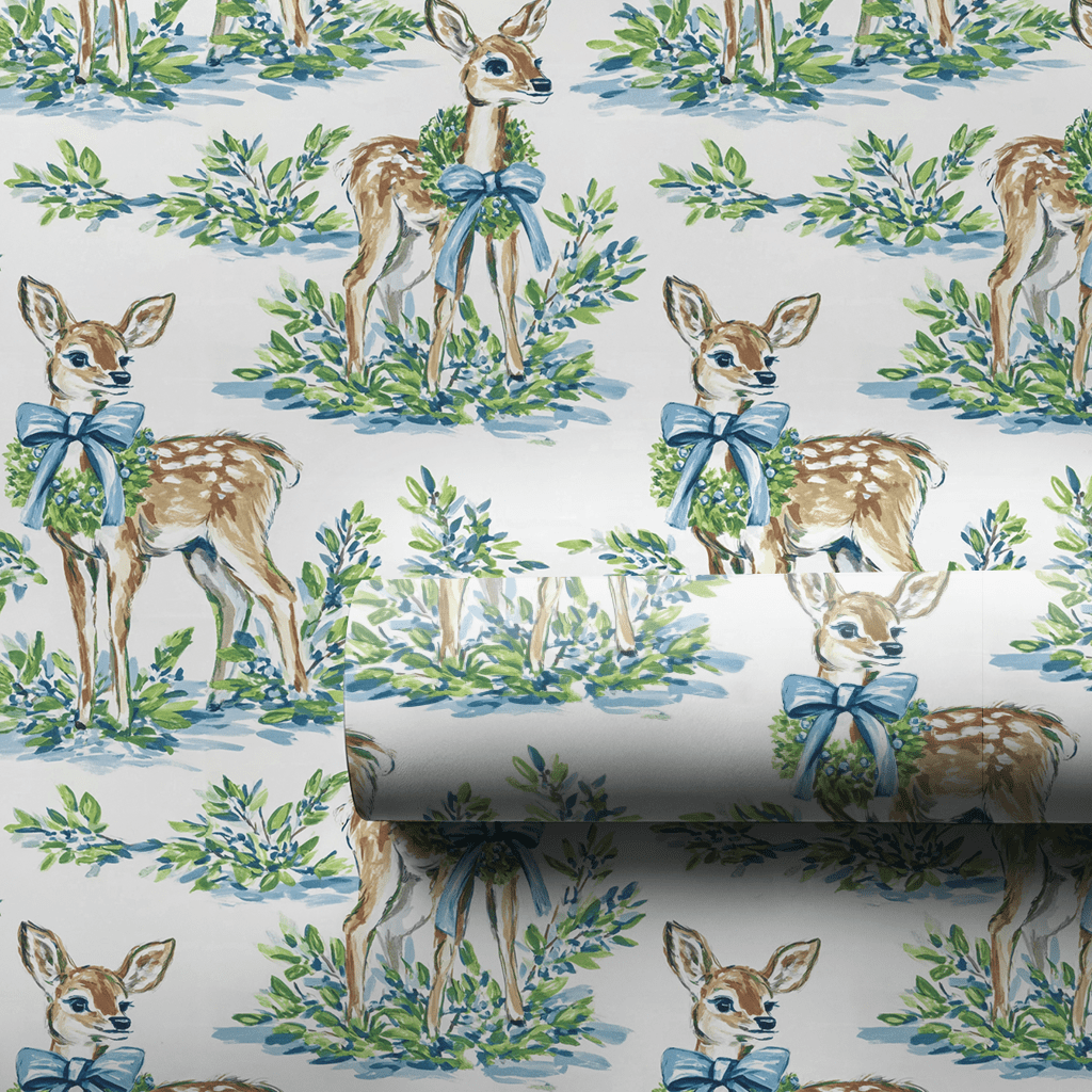 Fawn Blue - Wrapping Paper - Benton Lane Home - Lemon Park