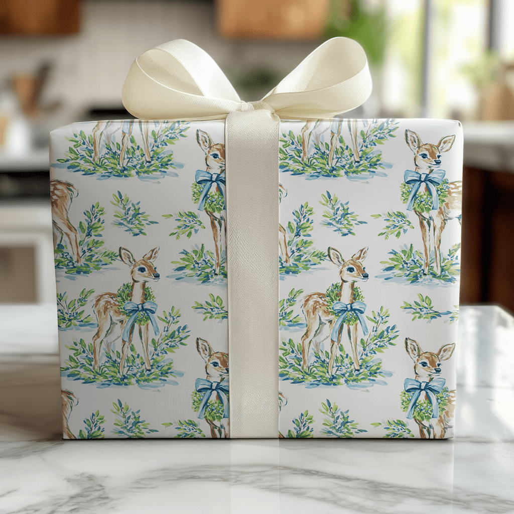 Fawn Blue - Wrapping Paper - Benton Lane Home - Lemon Park