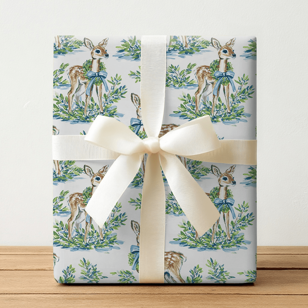 Fawn Blue - Wrapping Paper - Benton Lane Home - Lemon Park
