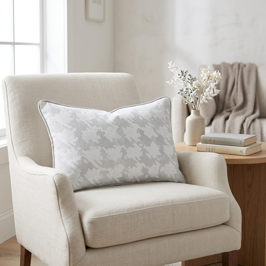 Feather Houndstooth Throw Pillow - Benton Lane Home - Lemon Park