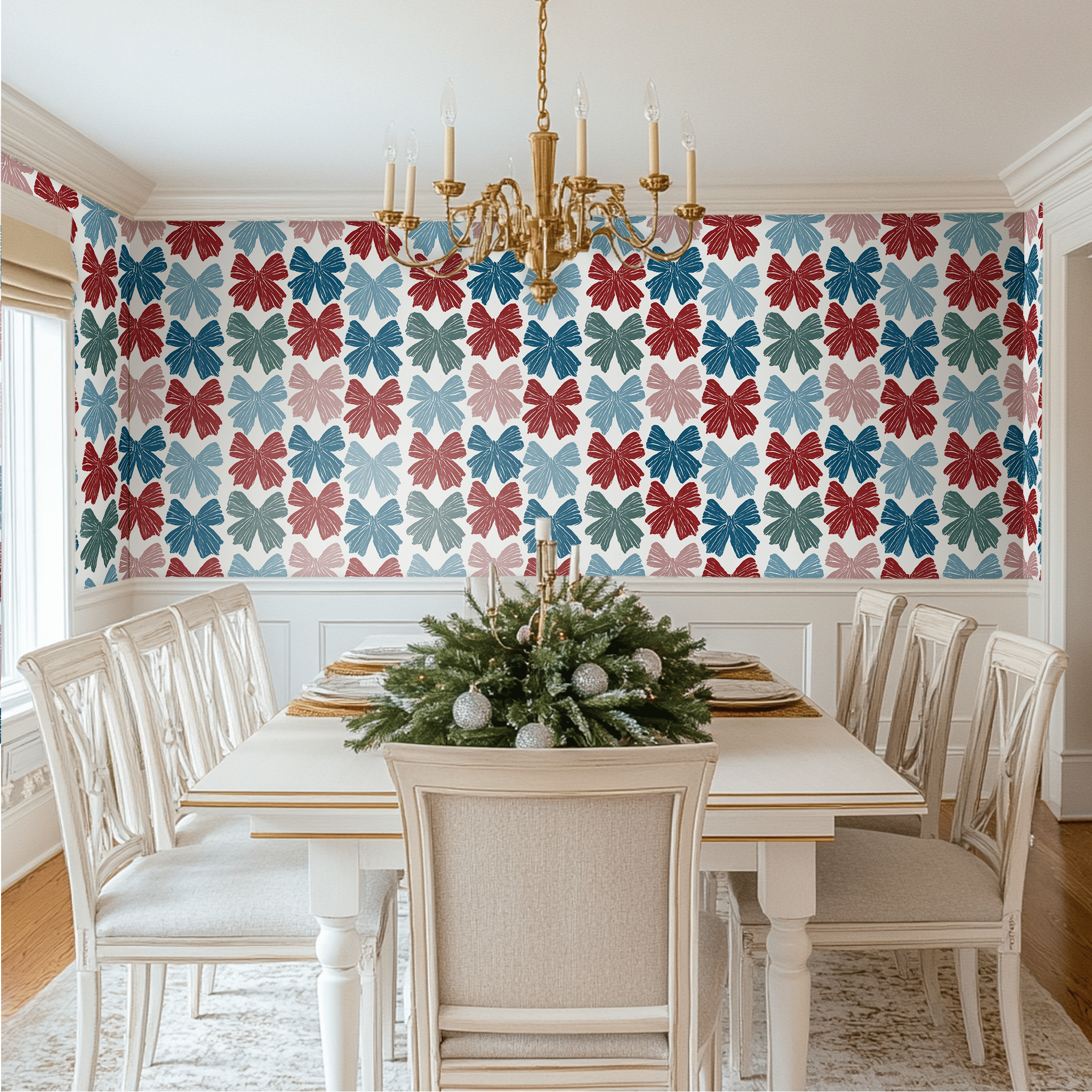 Festive Ties Wallpaper - Benton Lane Home - Painted Paper