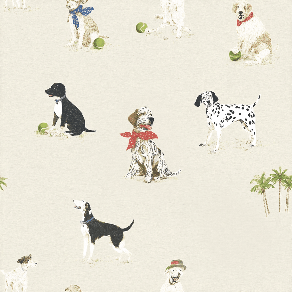 Fetch & Leisure Wallpaper - Benton Lane Home - Painted Paper