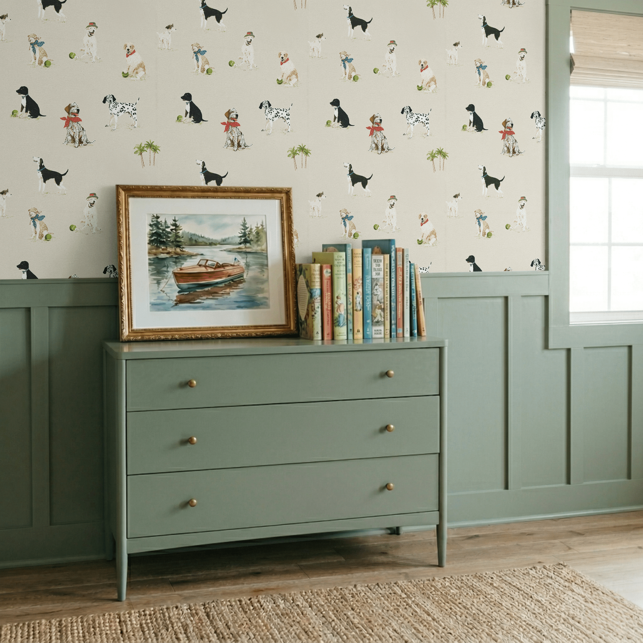 Fetch & Leisure Wallpaper - Benton Lane Home - Painted Paper