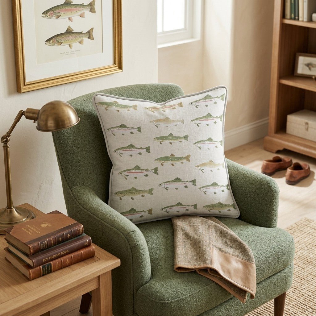 Fish Current Throw Pillow - Hillcroft Home