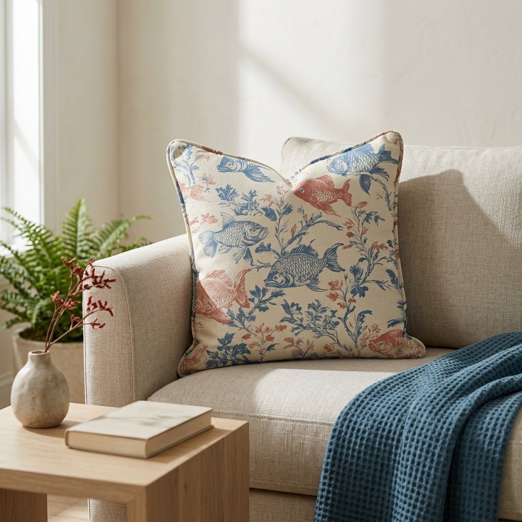 Fish Tank Throw Pillow - Benton Lane Home - Lemon Park