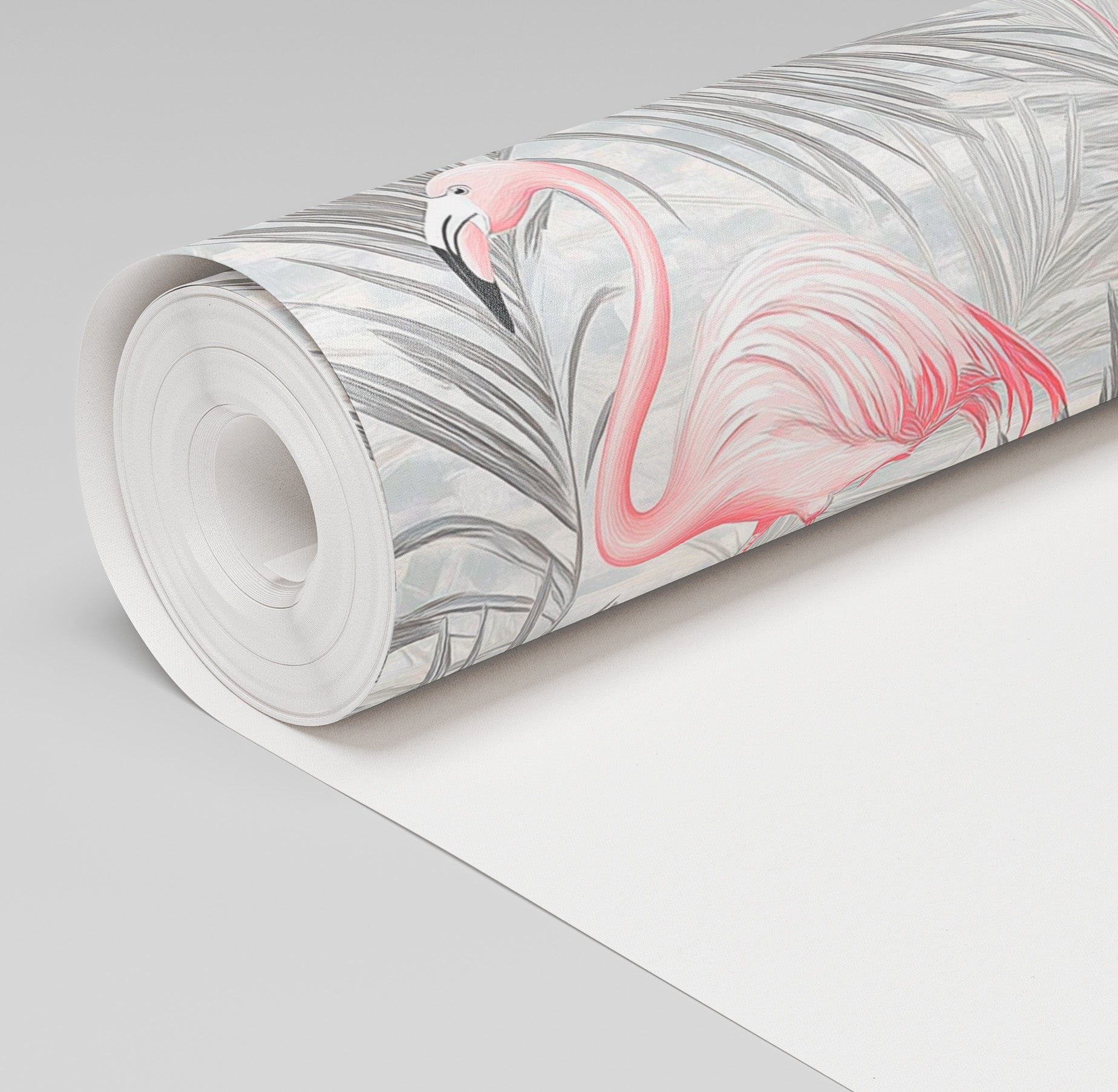 Flamingo Veil Wallpaper - Benton Lane Home - Painted Paper