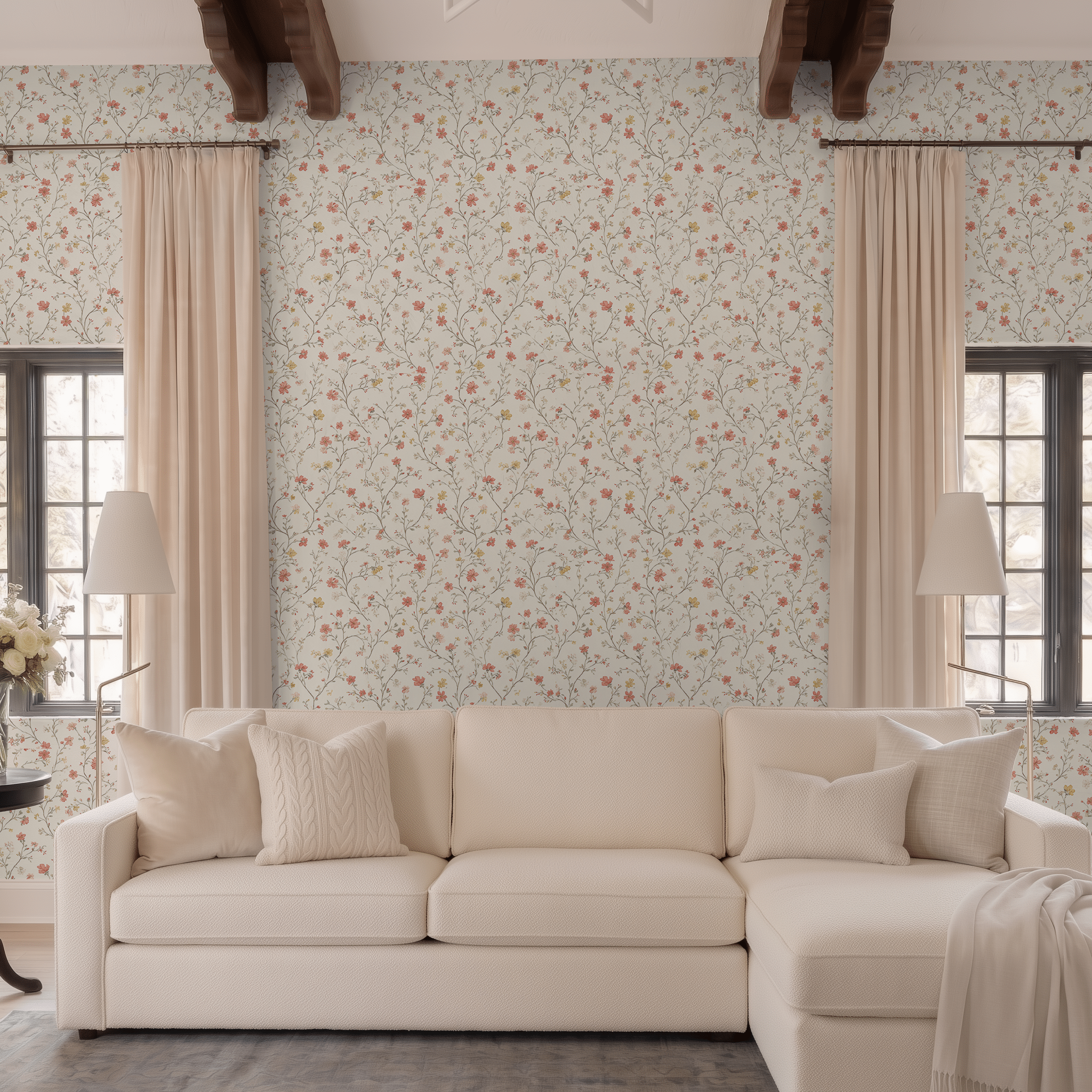 Flonnie Floral Wallpaper - Painted Paper