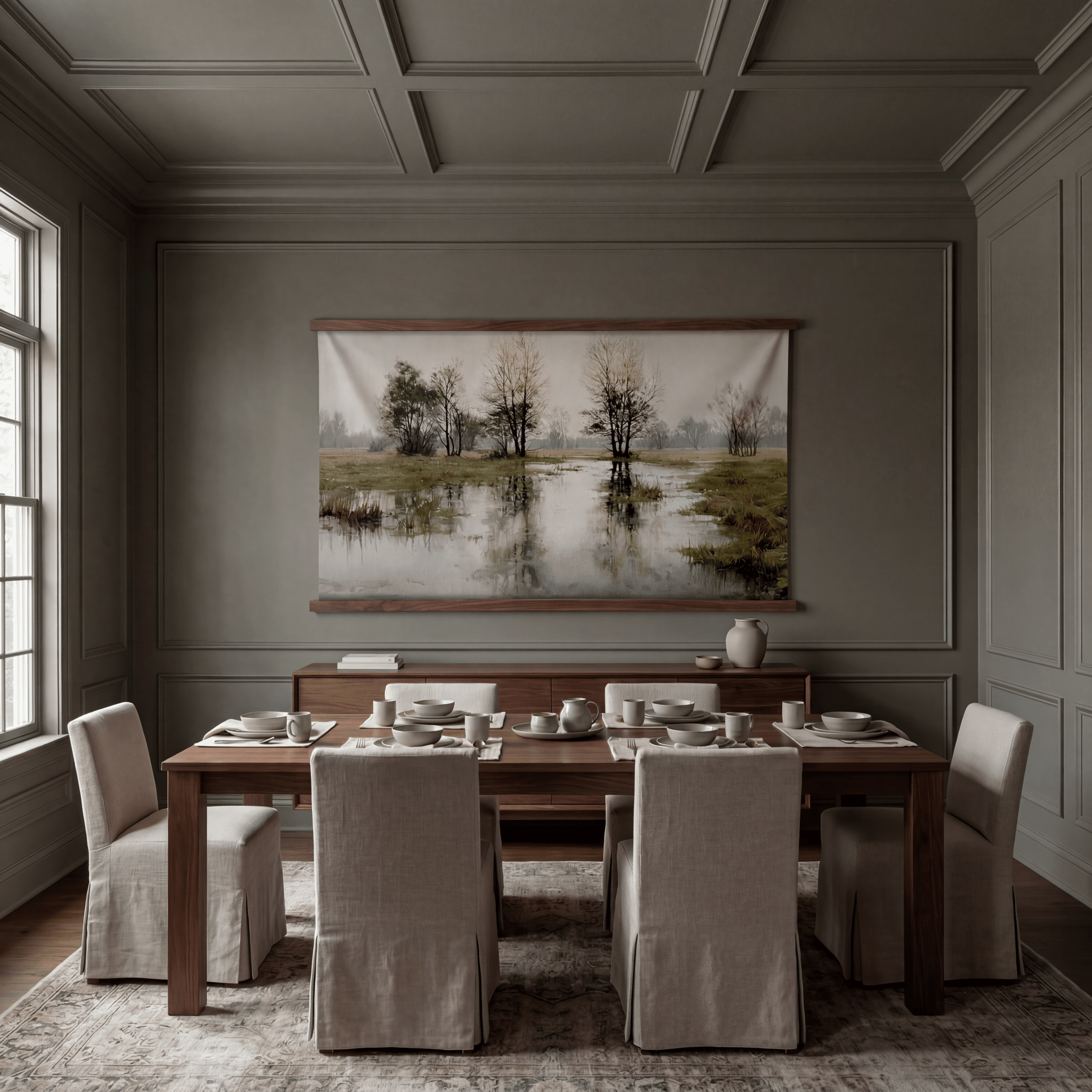 Flooded Meadow - Tapestry - Benton Lane Home - Painted Paper