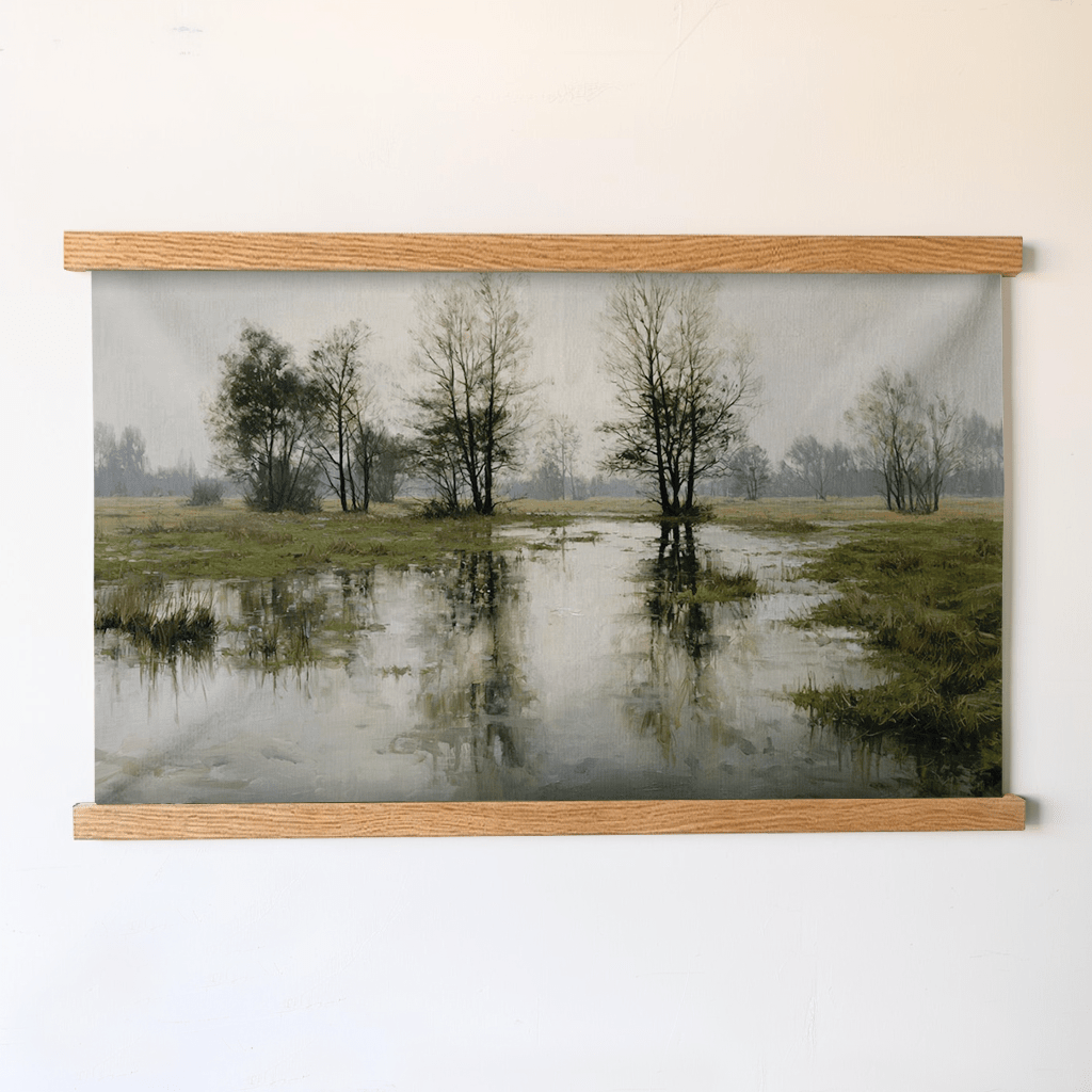 Flooded Meadow - Tapestry - Painted Paper