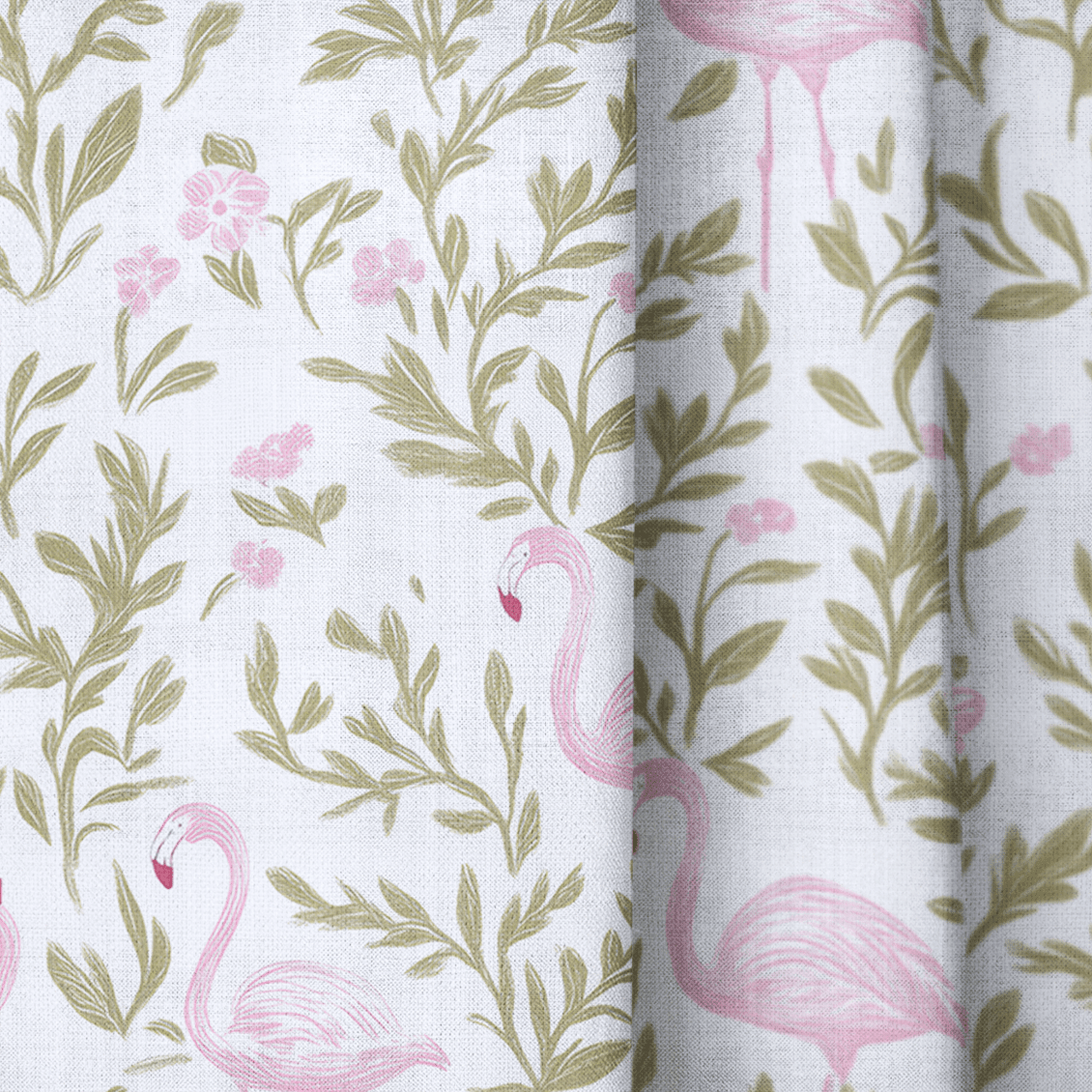 Flora Flamingo - Drapery - Benton Lane Home - Lemon Park