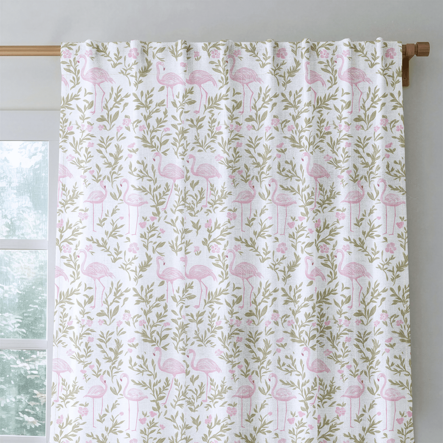 Flora Flamingo - Drapery - Benton Lane Home - Lemon Park
