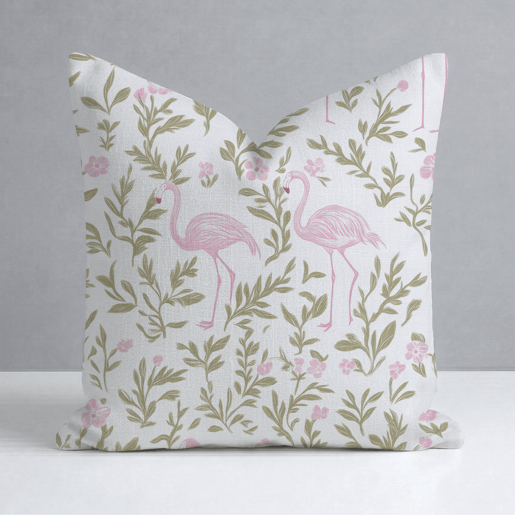 Flora Flamingo Throw Pillow - Benton Lane Home - Lemon Park