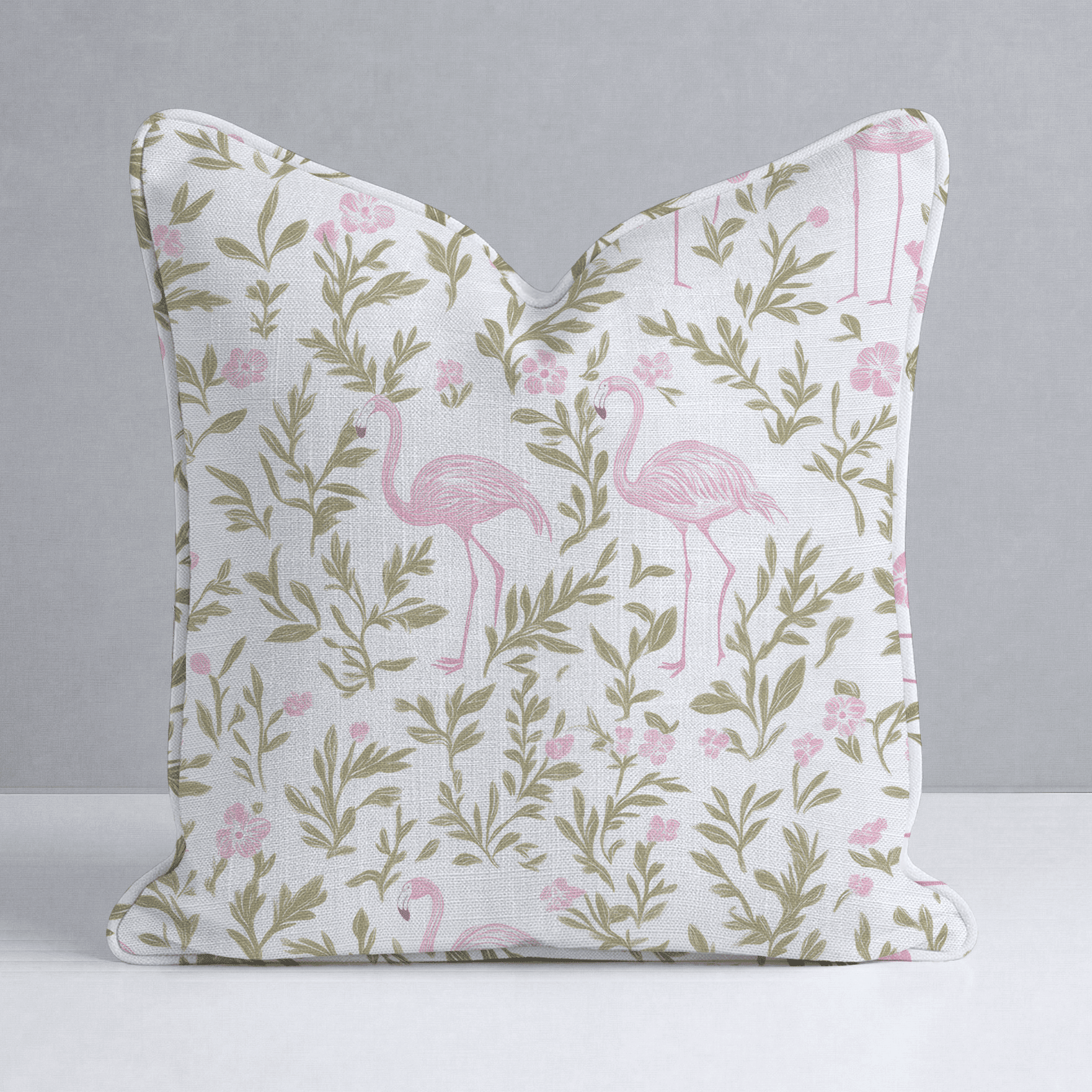 Flora Flamingo Throw Pillow - Benton Lane Home - Lemon Park