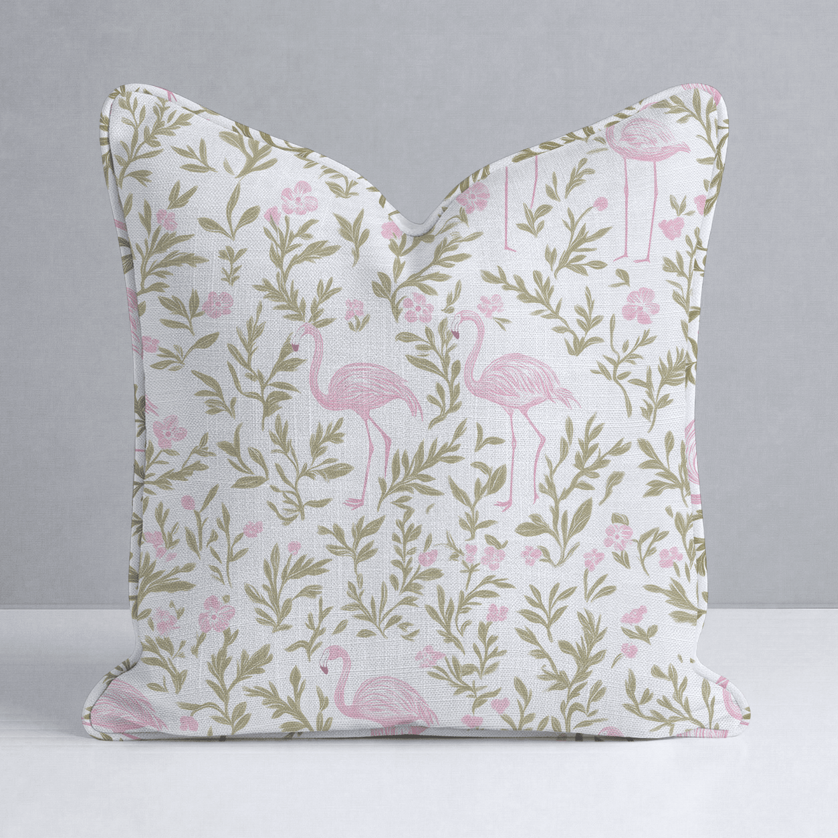 Flora Flamingo Throw Pillow - Benton Lane Home - Lemon Park