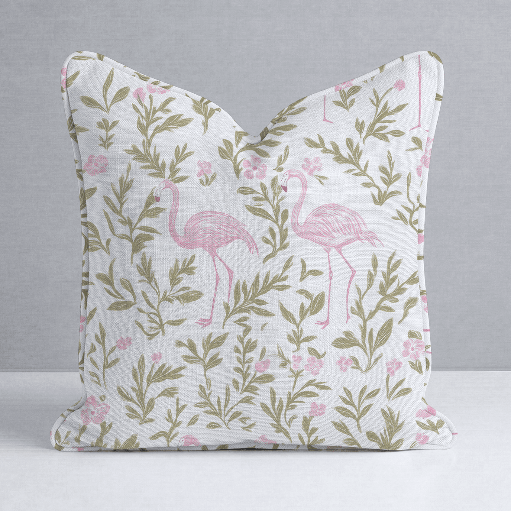 Flora Flamingo Throw Pillow - Benton Lane Home - Lemon Park