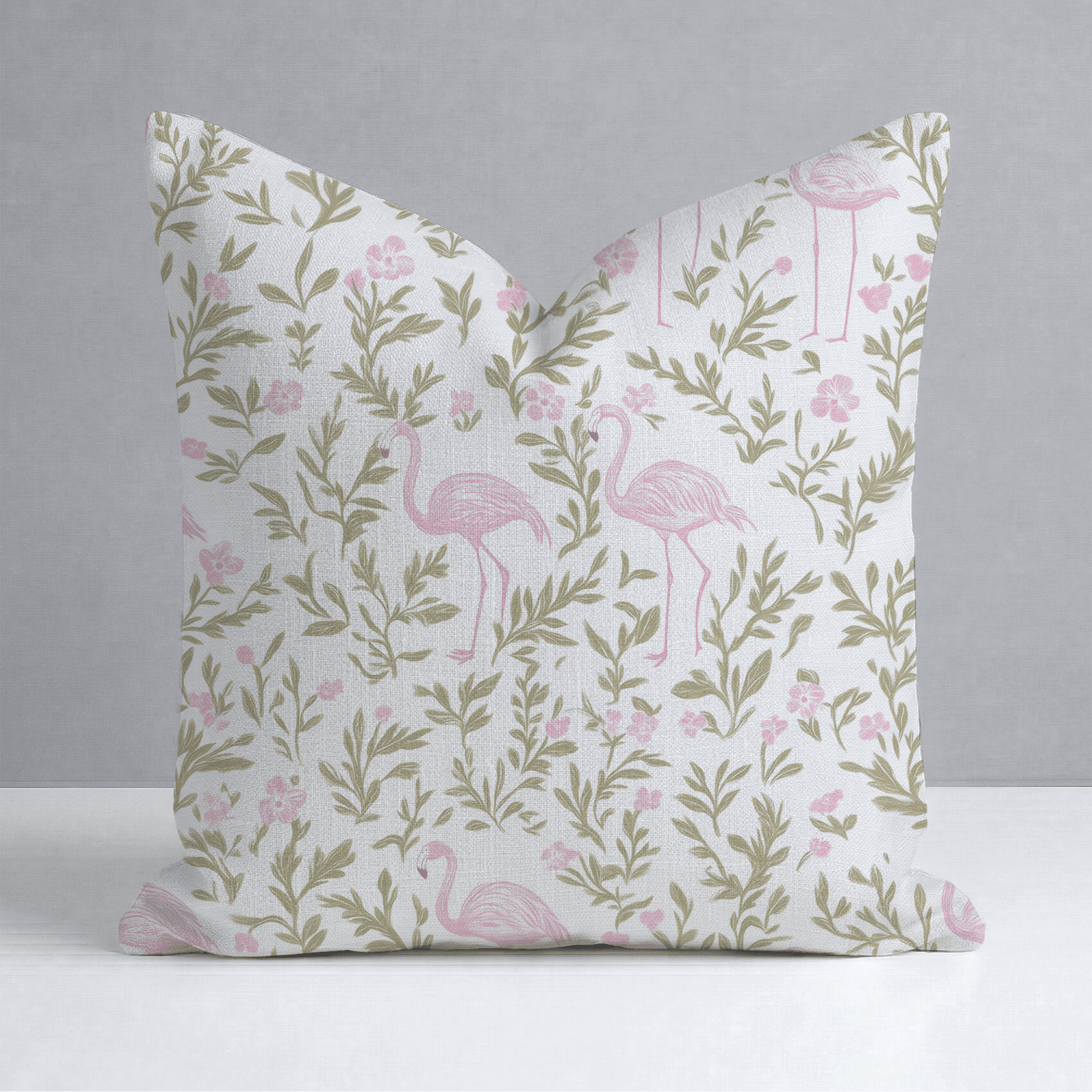 Flora Flamingo Throw Pillow - Benton Lane Home - Lemon Park