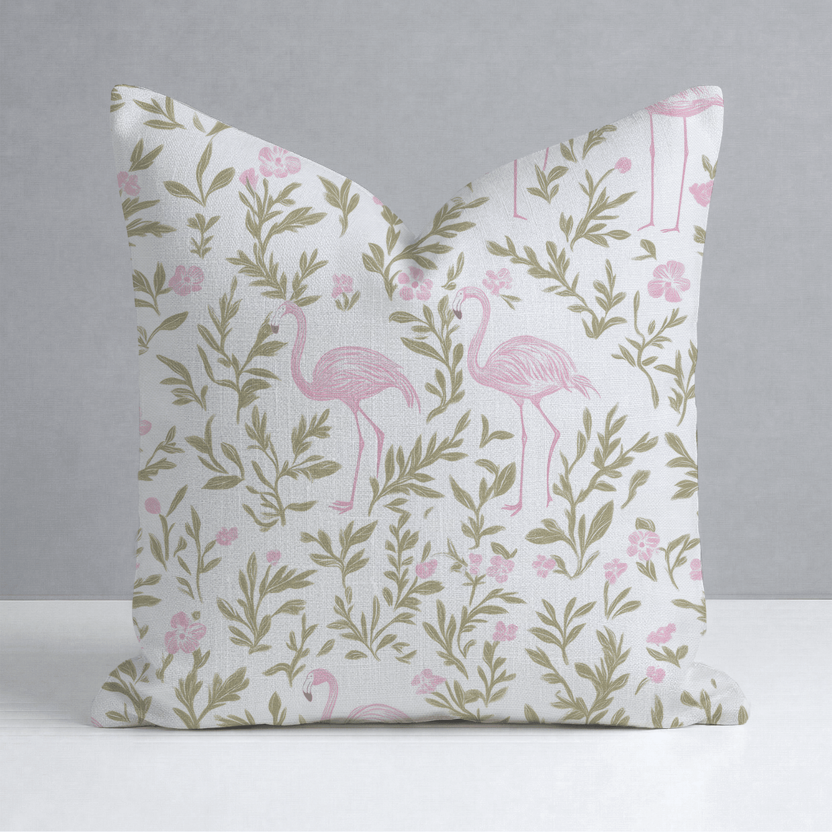 Flora Flamingo Throw Pillow - Benton Lane Home - Lemon Park