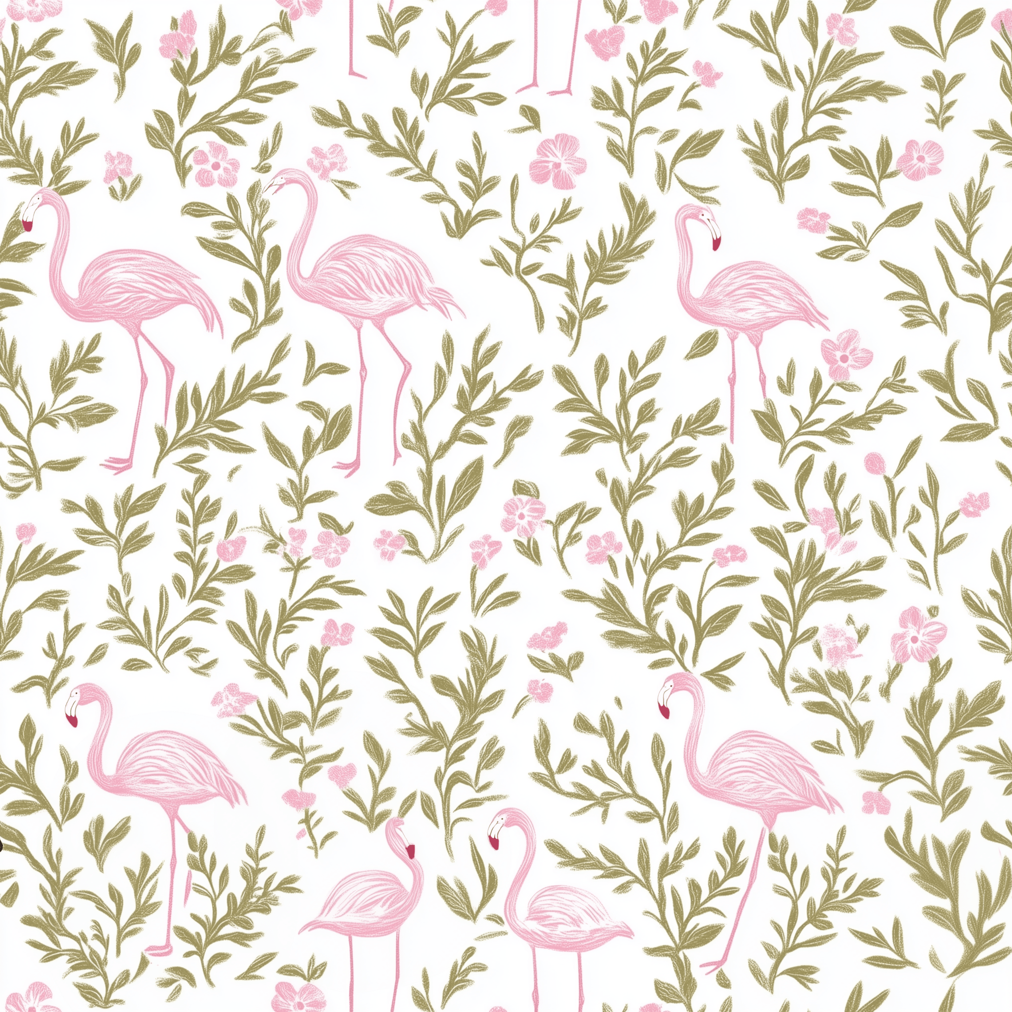 Flora Flamingo Wallpaper - Lemon Park