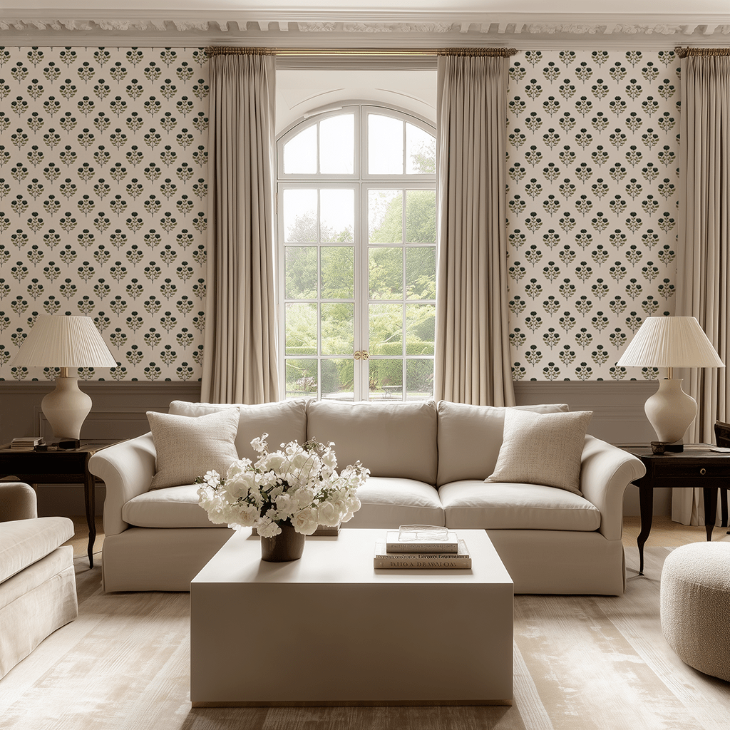 Flora Folk Wallpaper - Painted Paper