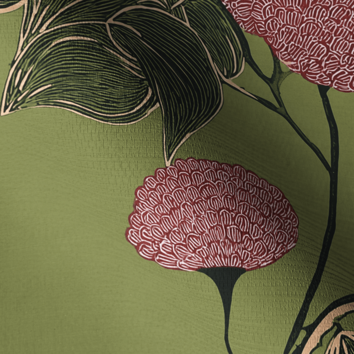 Flora Fresco Faux Grasscloth Wallpaper - Painted Paper