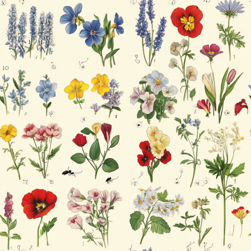 Flora Sketch Wallpaper - Benton Lane Home - Painted Paper