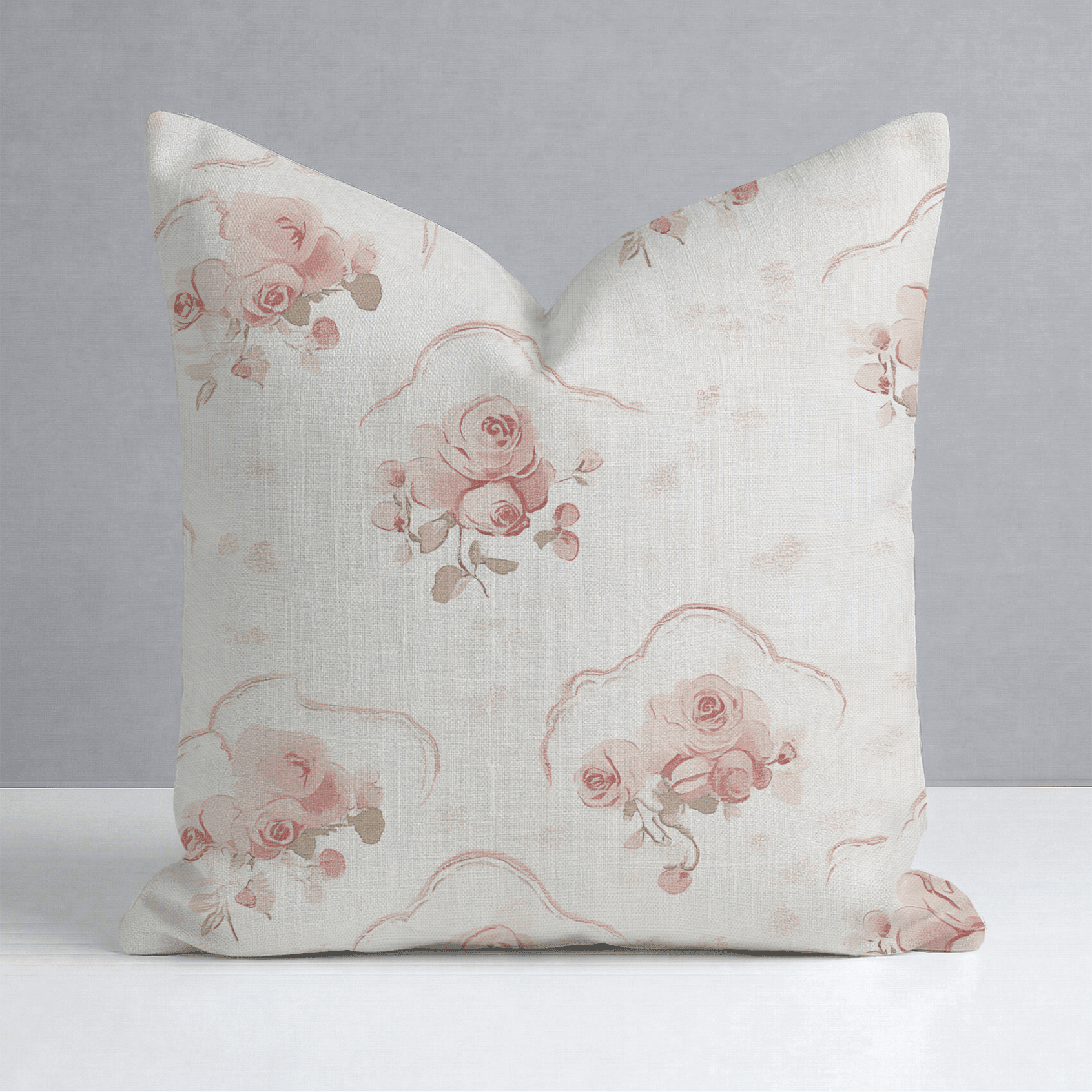 Floral Cameo Throw Pillow - Benton Lane Home - Lemon Park