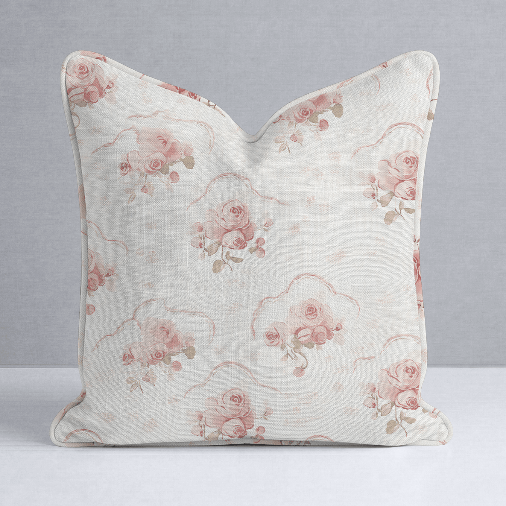 Floral Cameo Throw Pillow - Lemon Park