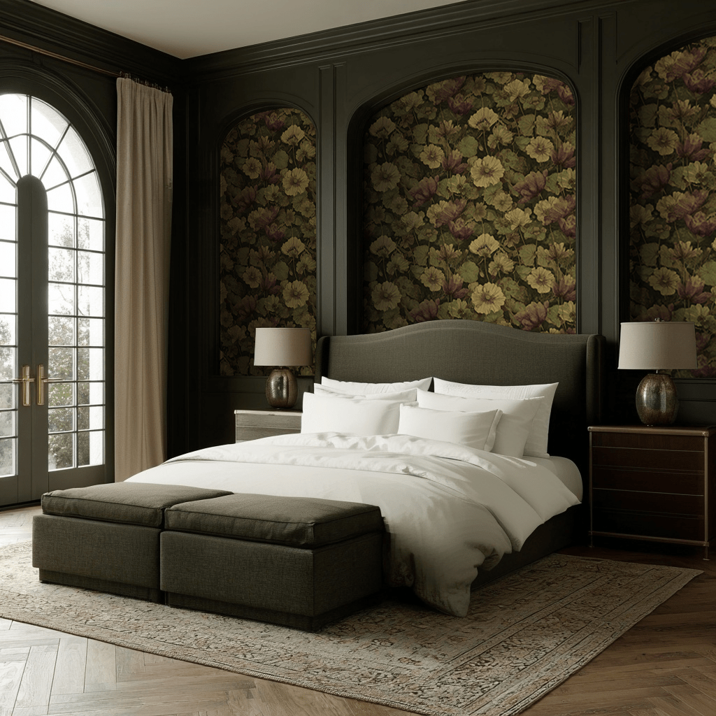 Floral Foliage Wallpaper - Benton Lane Home - Painted Paper