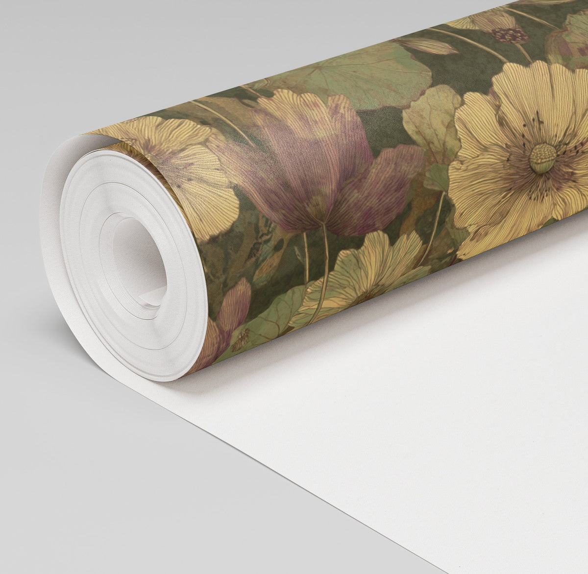 Floral Foliage Wallpaper - Painted Paper