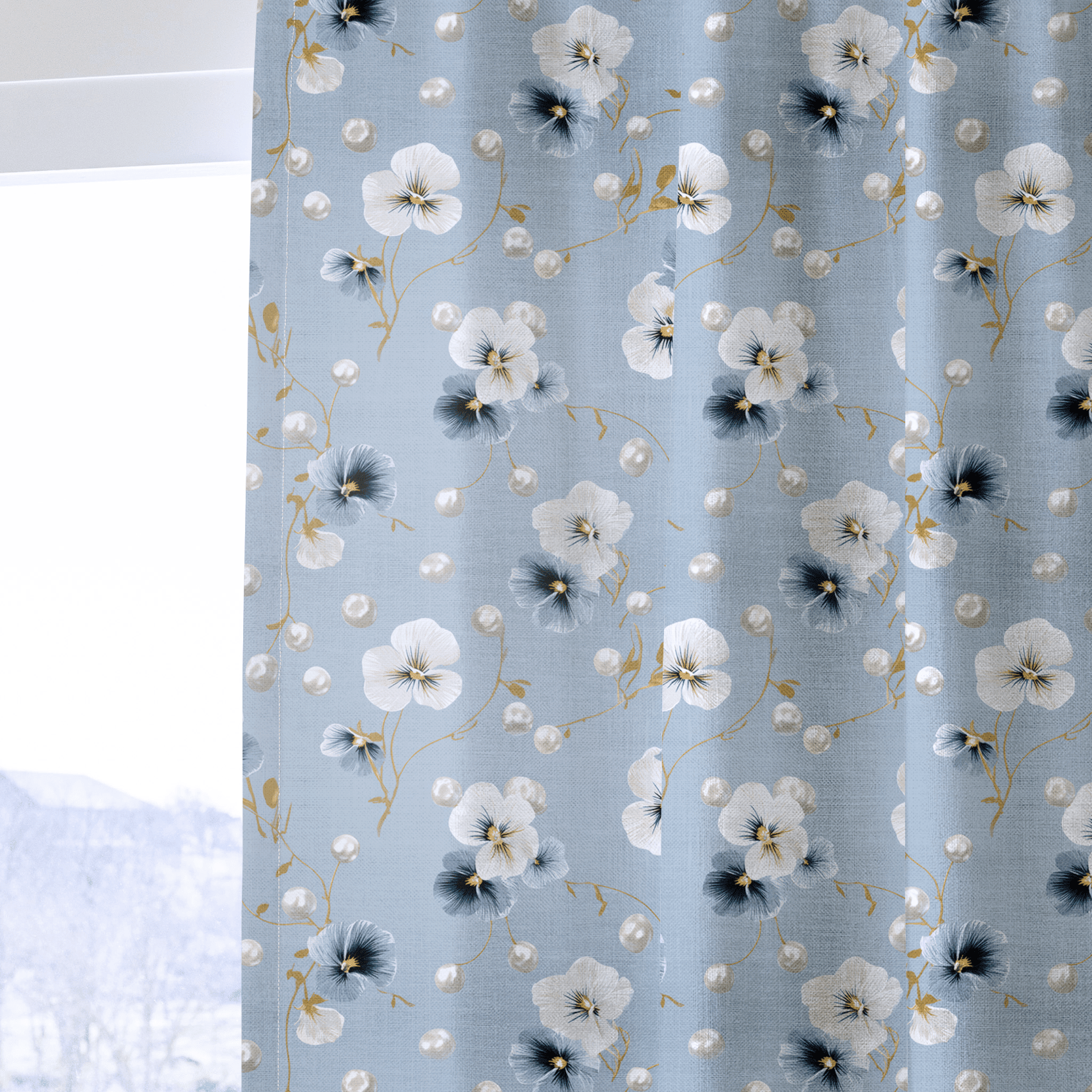 Flower Pearls - Drapery - Benton Lane Home - Lemon Park