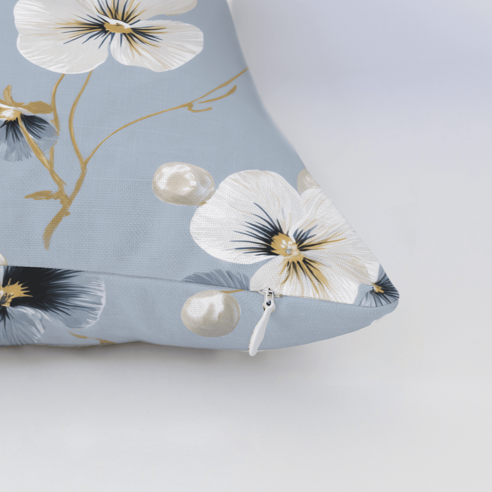 Flower Pearls Throw Pillow - Benton Lane Home - Lemon Park
