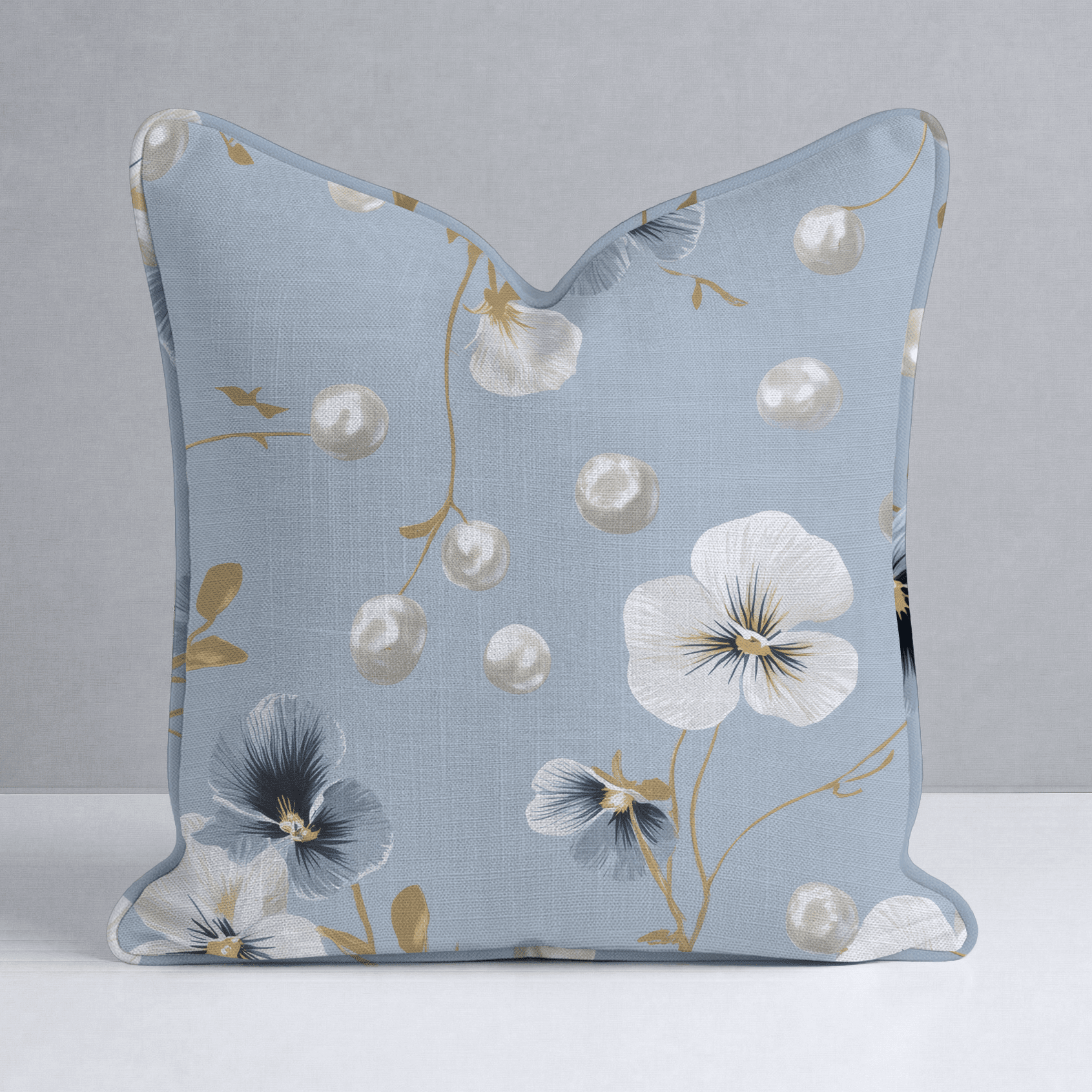 Flower Pearls Throw Pillow - Benton Lane Home - Lemon Park