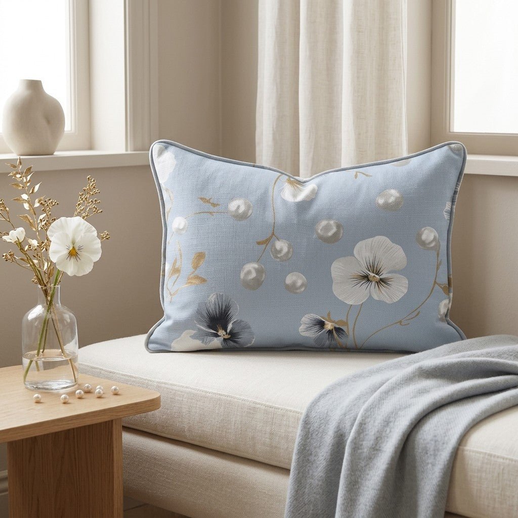 Flower Pearls Throw Pillow - Benton Lane Home - Lemon Park
