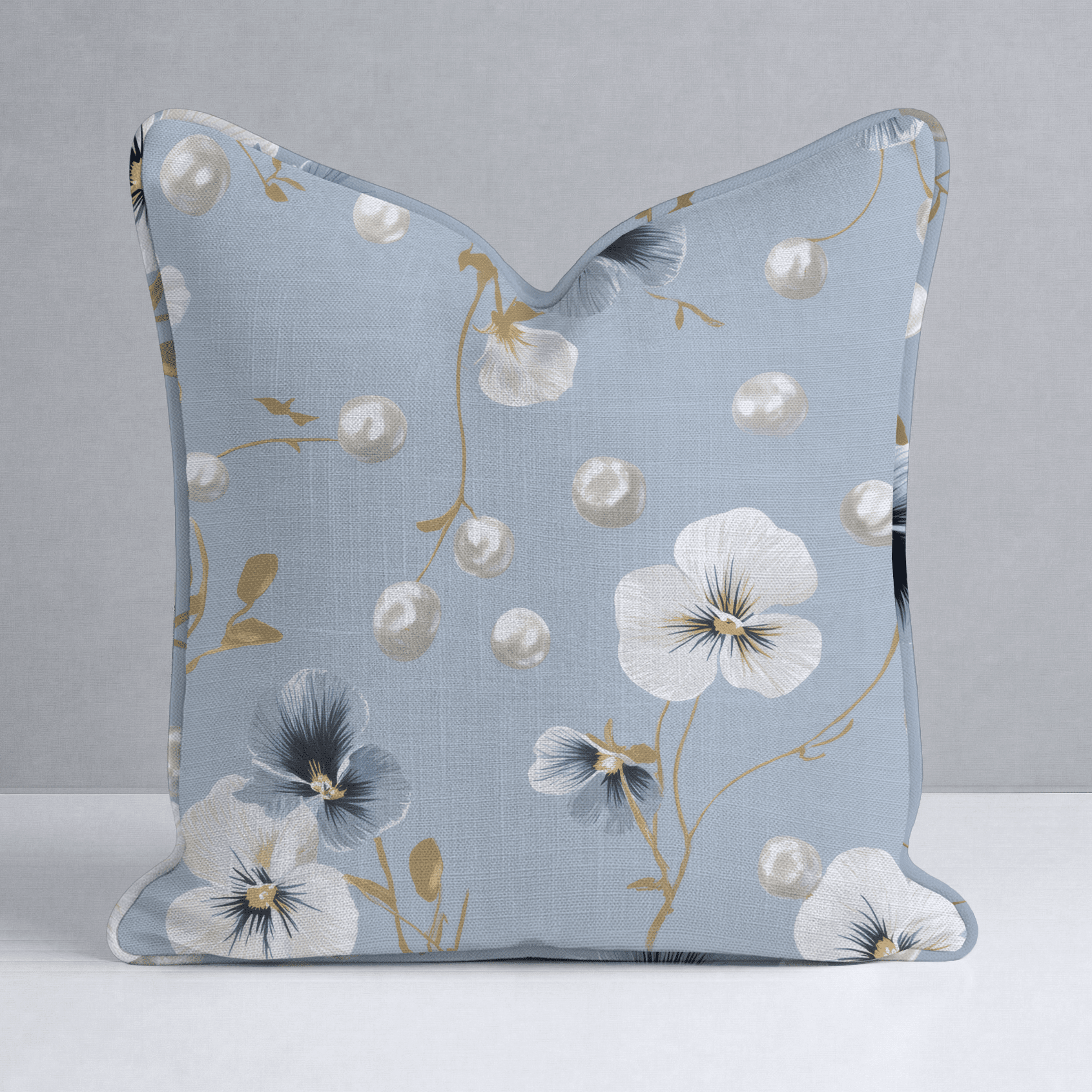 Flower Pearls Throw Pillow - Benton Lane Home - Lemon Park