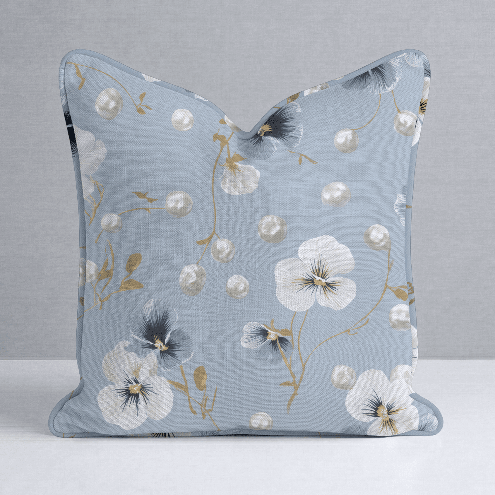 Flower Pearls Throw Pillow - Benton Lane Home - Lemon Park