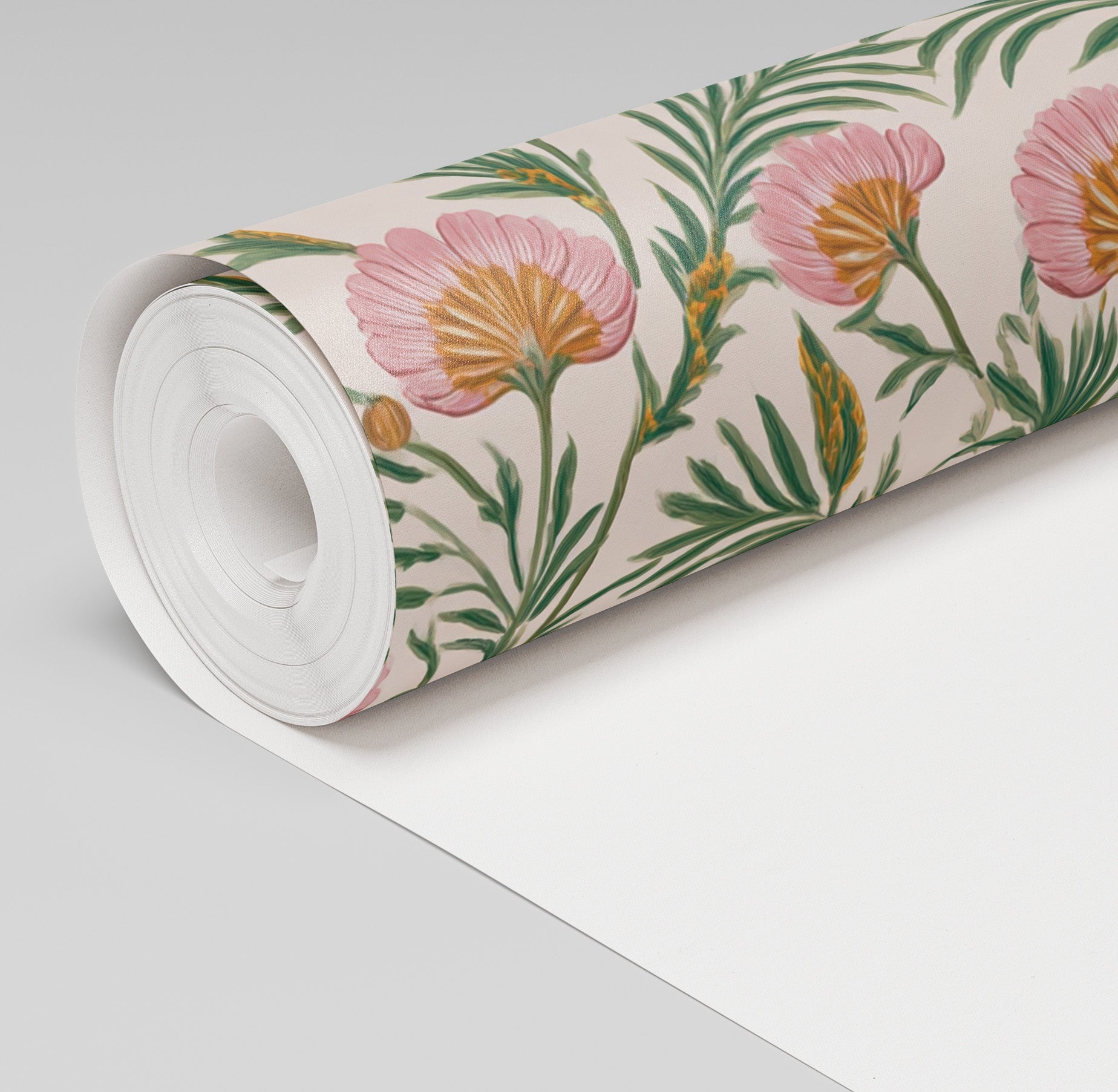 Folk Flor Wallpaper - Painted Paper