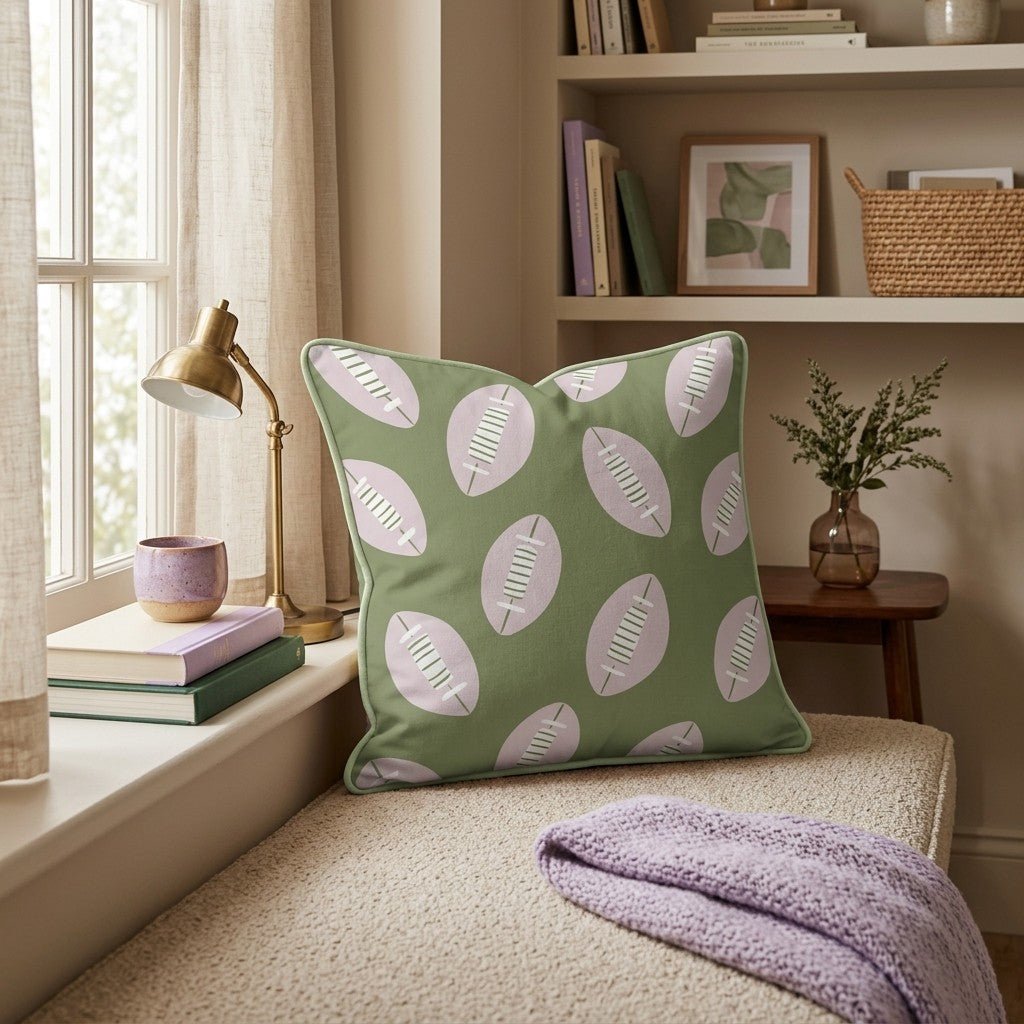 Football Nights Throw Pillow - Hillcroft Home