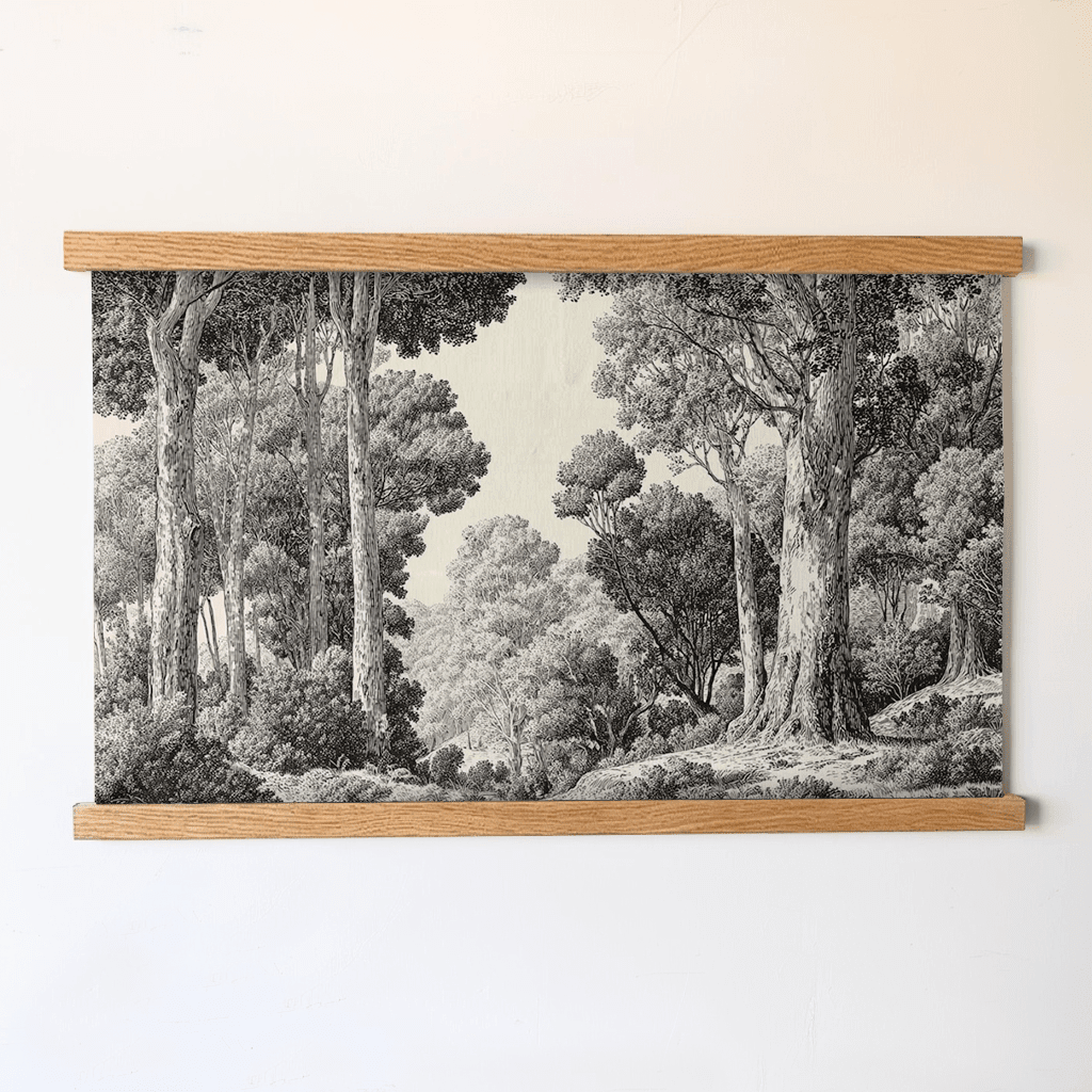 Forest Linework - Tapestry - Benton Lane Home - Painted Paper