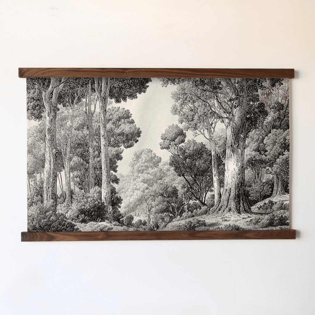 Forest Linework - Tapestry - Benton Lane Home - Painted Paper