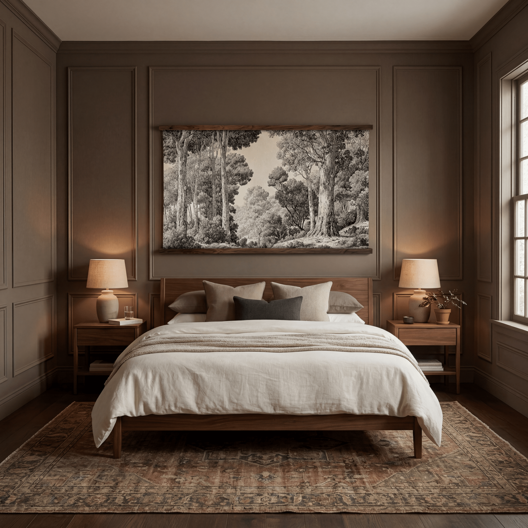Forest Linework - Tapestry - Benton Lane Home - Painted Paper