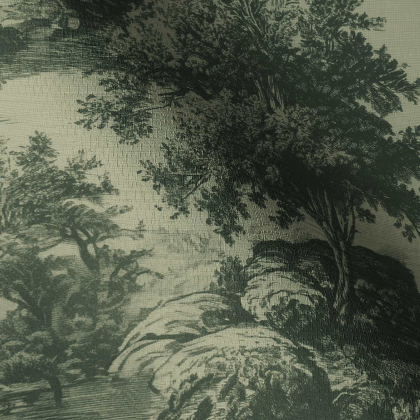 Forrest Ink Toile Faux Grasscloth Wallpaper - Painted Paper